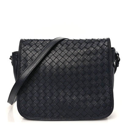 Nappa Intrecciato Messenger Bag Ardoise