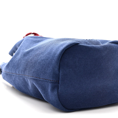 Canvas Gabardine Pouch Bucket Bag Indaco Amaranto