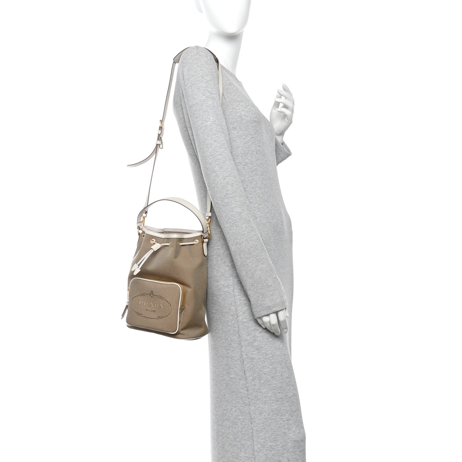 Jacquard Logo Mini Bucket Crossbody Bag Corda Talco