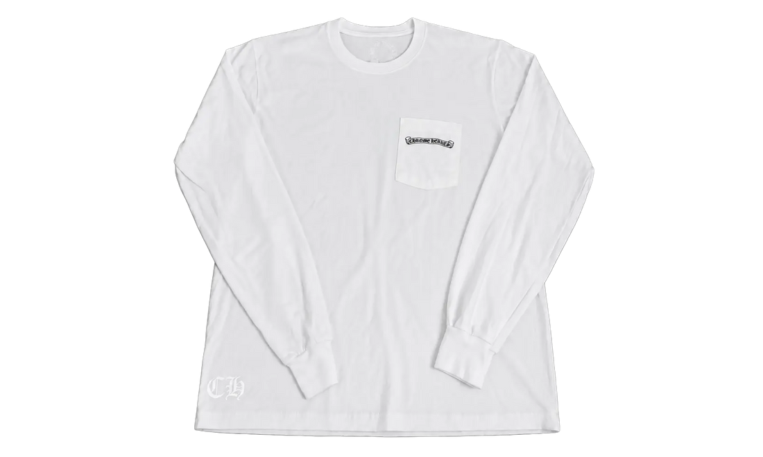USA Script Logo Long Sleeve T-Shirt Tee "White" CHRM1588