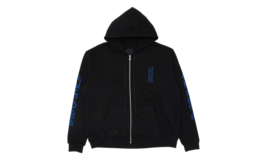 Vertical Logo Zip-Up Hoodie "Black / Blue" CHRM0953