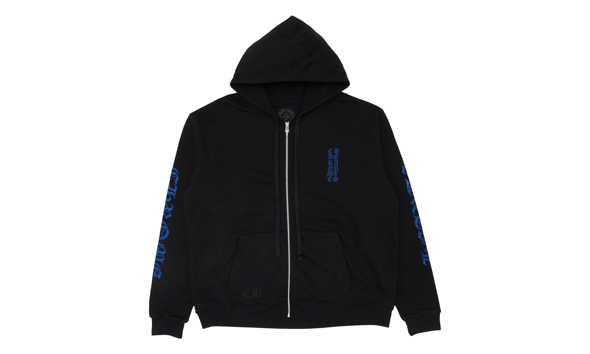 Vertical Logo Zip-Up Hoodie "Black / Blue" CHRM0953