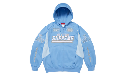 Football Zip Up Hooded Sweatshirt "FW25 - Light Blue" SU26735