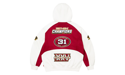 Football Zip Up Hooded Sweatshirt "FW25 - white" SU26734