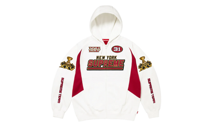 Football Zip Up Hooded Sweatshirt "FW25 - white" SU26734