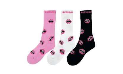Chrome Hearts Matty Boy Chomper Socks "Pink / White / Black" CHRM0159