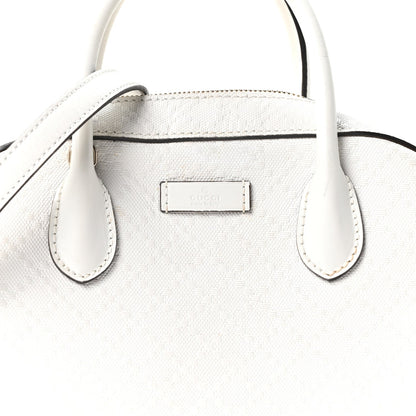 Calfskin Diamante Small Top Handle Bag White