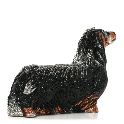 Crystal Romeo Dachshund Minaudiere Clutch
