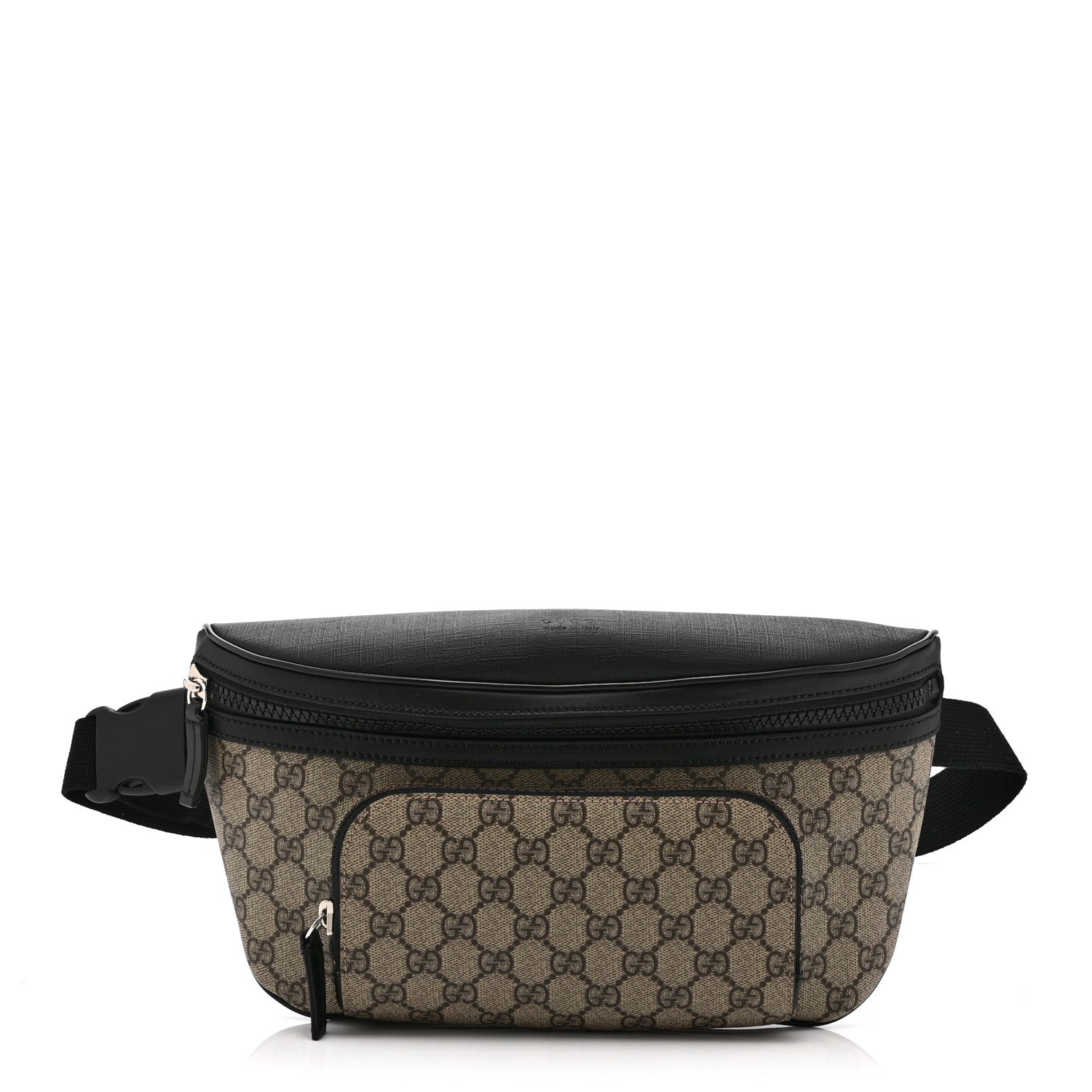GG Supreme Monogram Large Belt Bag Beige Ebony Black