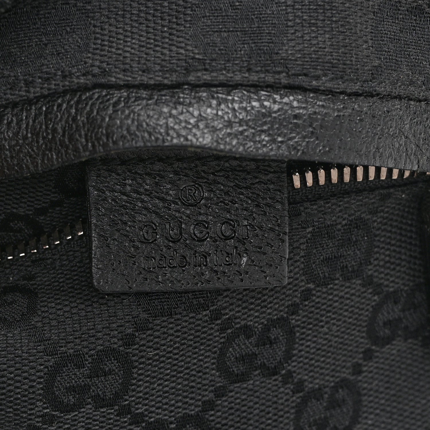 GG Monogram Double Pocket Belt Bag Black