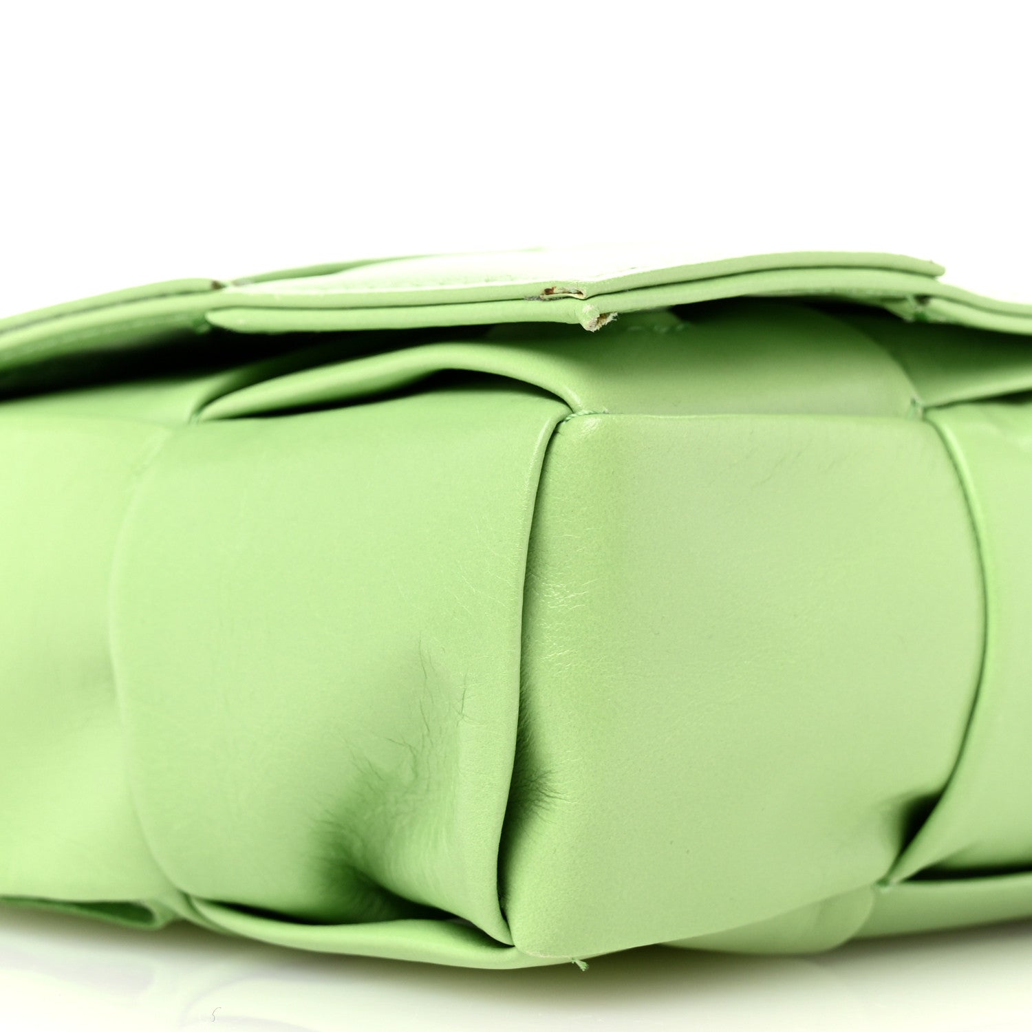 Paper Calfskin Intrecciato Cassette Belt Bag Pistachio