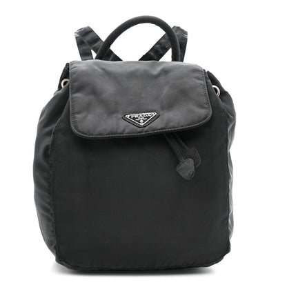 Nylon Vela Mini Cinch Backpack Black