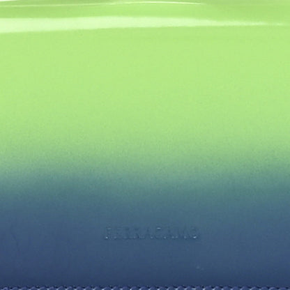 Smooth Airbrushed Calfskin Micro Pouch Lime Lapis