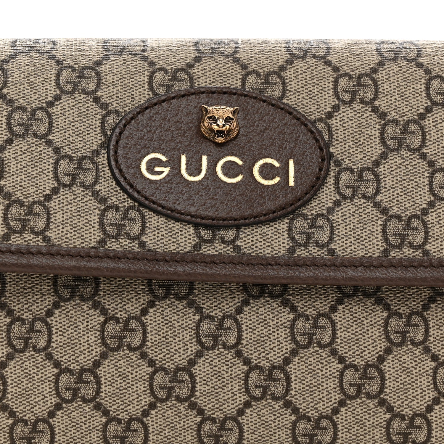 GG Supreme Monogram Neo Vintage Web Belt Bag Brown