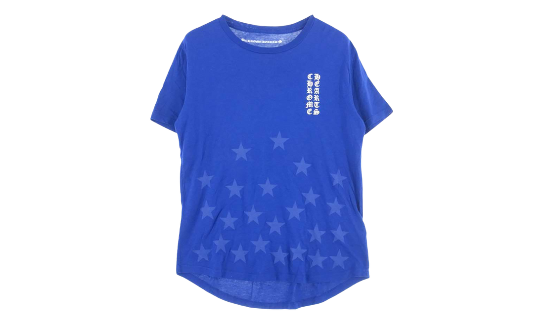 Vertical Logo Graphic Print T-Shirt "Blue" CHRM0823