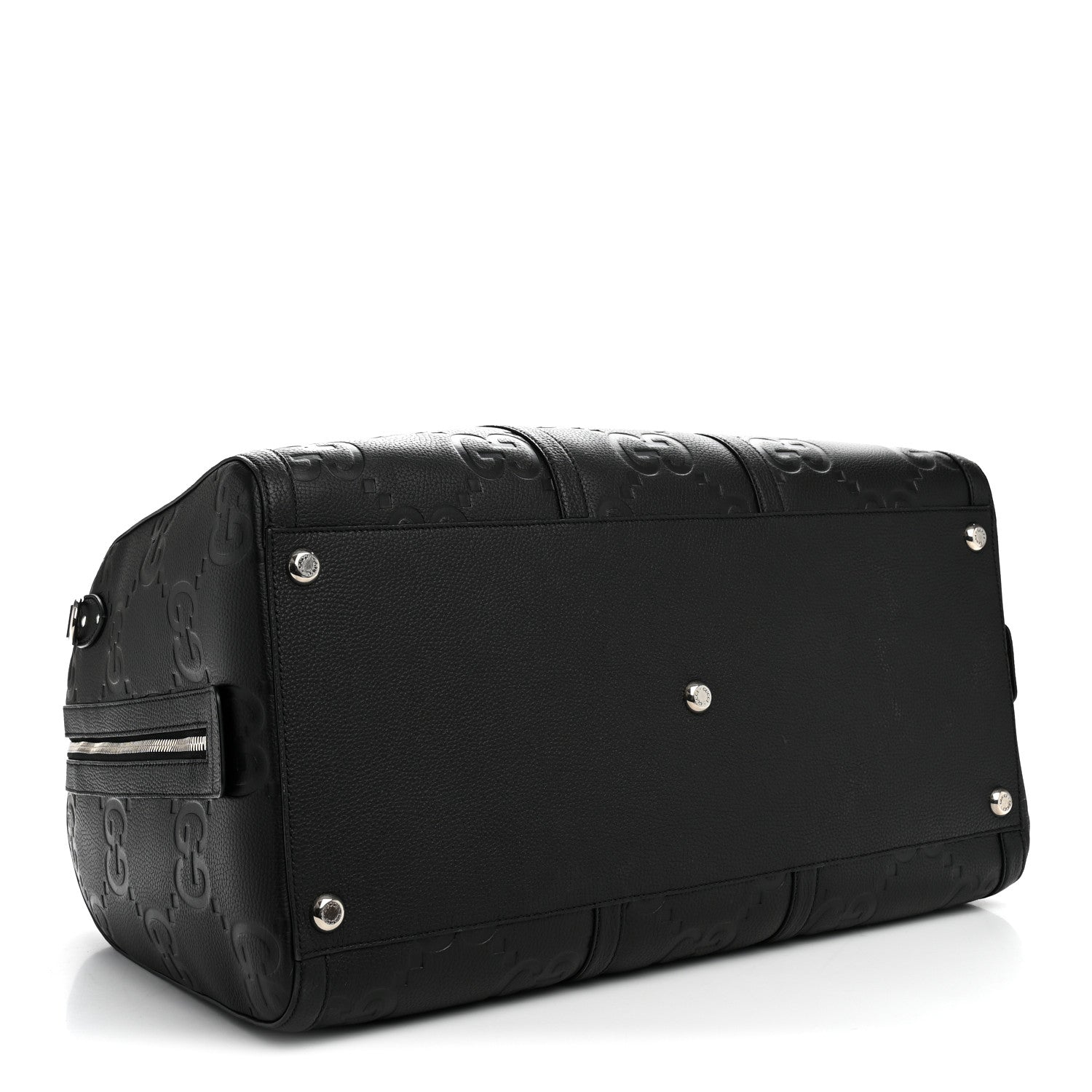 Piuma Calfskin Jumbo GG Embossed Large Duffle Bag Black