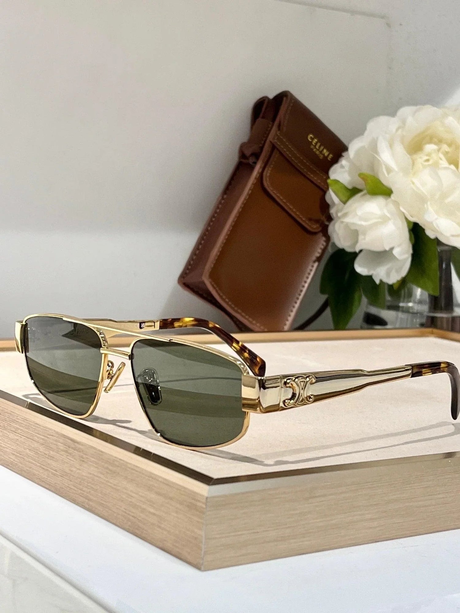 2024 a CELINE ovals Triomphe Metal CL 40281 U Sunglasses ✨
