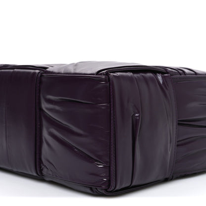 Foulard Intrecciato Pleated Medium Arco Tote Dark Mystic