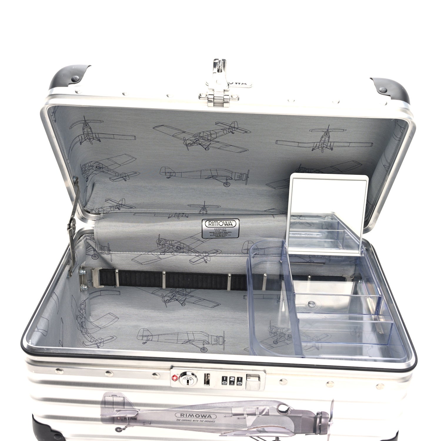 Aluminum F13 Collection Beauty Case Silver