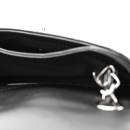 Calfskin Quilted CC Uniform Flap Belt Bag Black