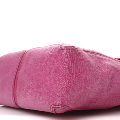 Textured Calfskin Large Pashli Satchel Bright Fuchsia