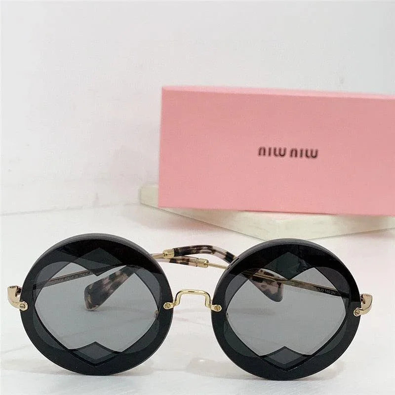 Miu Miu Sunglasses MU 01SS Gold-Black Frame Women's Sunglasses✨