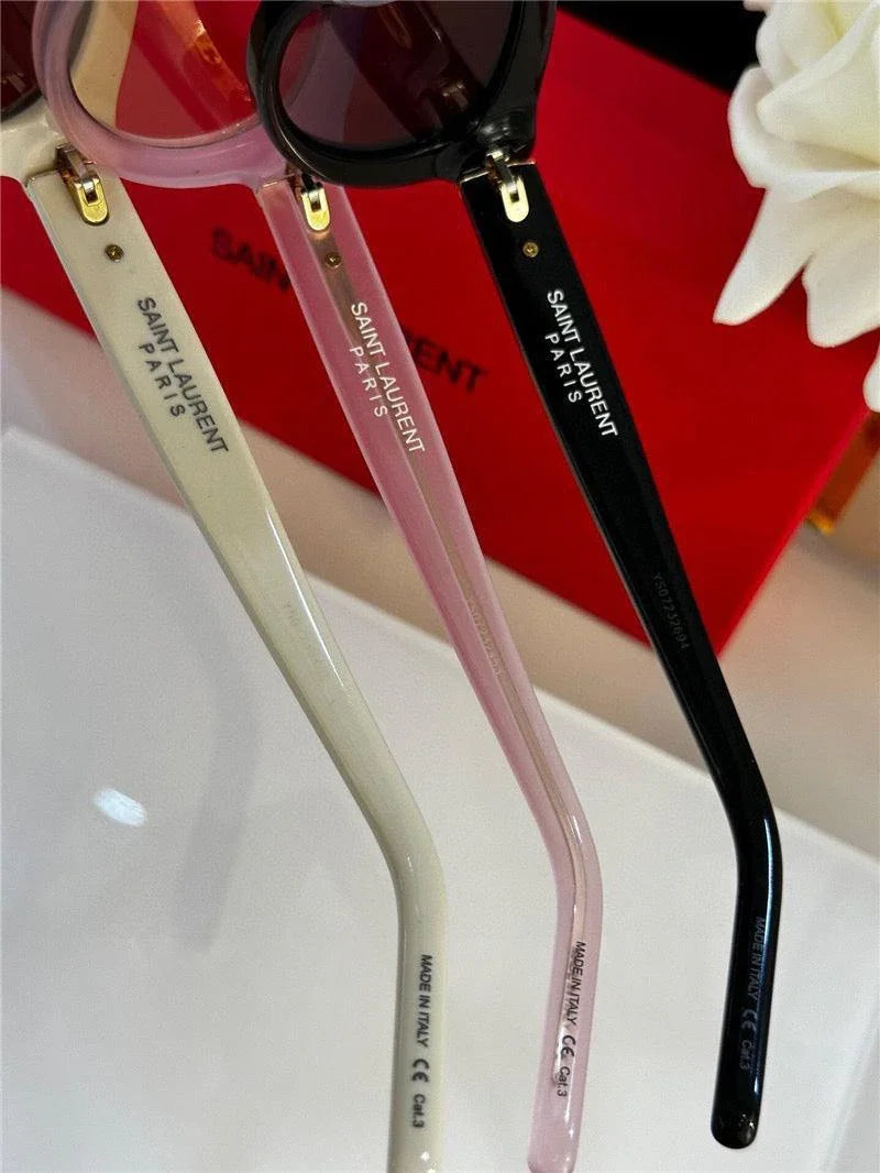 Saint Laurent Women's Monogram Hinge Narrow Cat Eye Sunglasses Women's ✨
