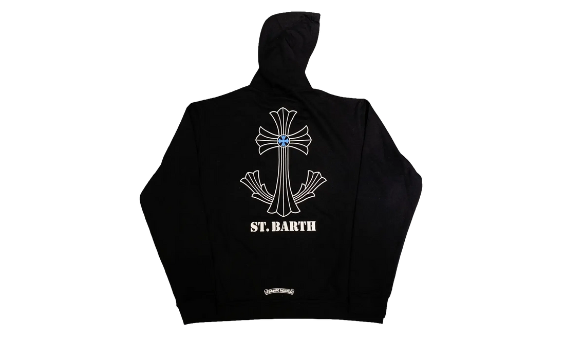 St. Barth Exclusive Cross Logo Pullover Hoodie "Black" CHRM1545