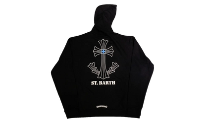 St. Barth Exclusive Cross Logo Pullover Hoodie "Black" CHRM1545