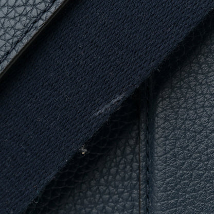 Grained Calfskin Small The Tote Bag Blue Sea