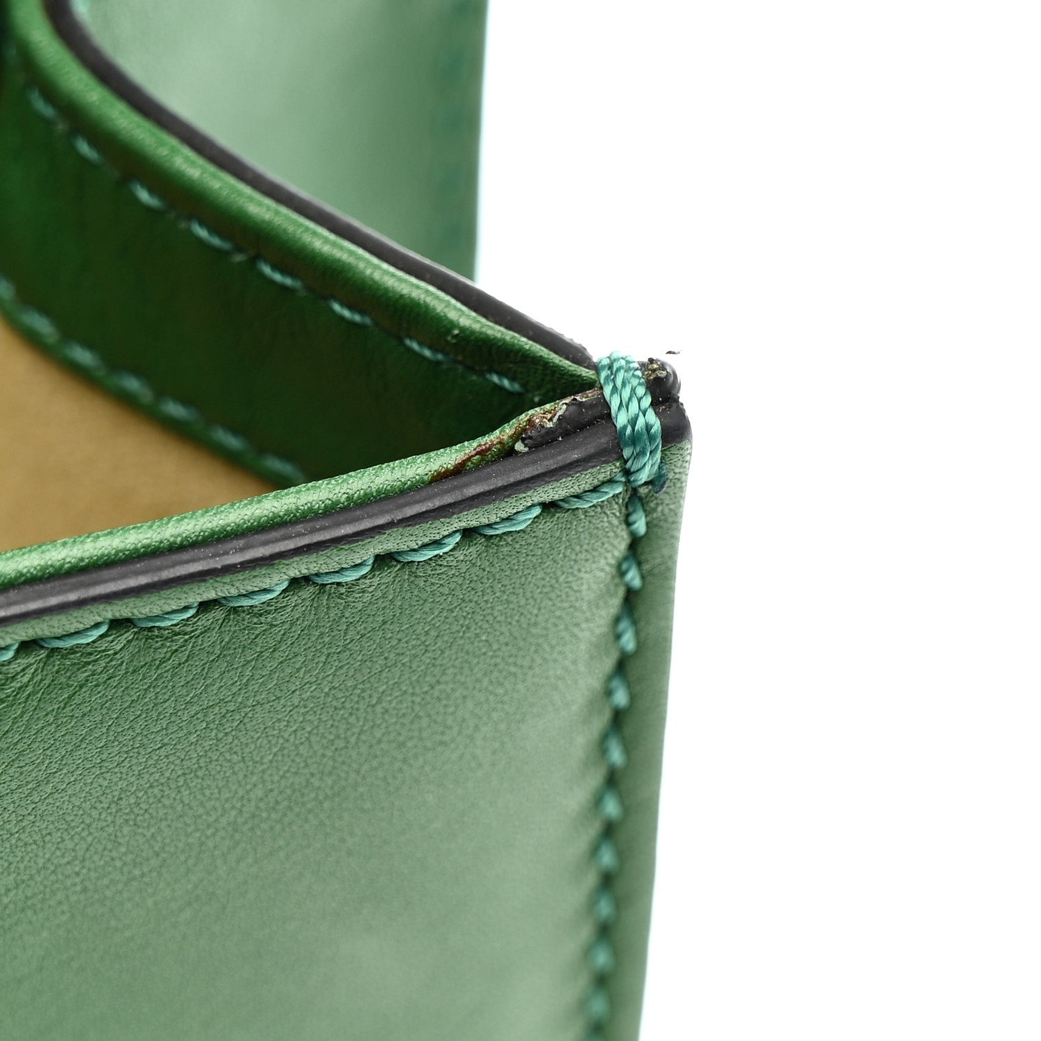 Vitello Small Glam Lock Rockstud Flap Gea Green