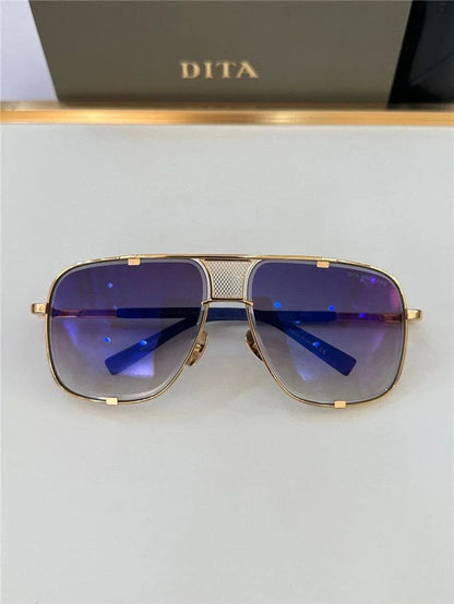 DITA MACH-FIVE Rose Gold-Gold-Brown Unisex Clear Sunglasses 🔱