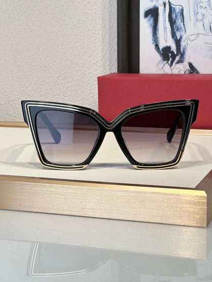 New Season $810 VALENTINO V - GRACE OVERSIZED CATEYE ACETATE FRAME Sunglasses✨