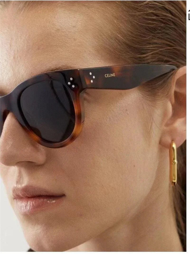 Celine BOLD 3 DOTS CL 4003 IN 01B Round Women's Sunglasses✨
