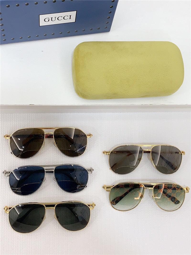 GUCCI GG1220S Gold-Gold-Brown Unisex Clear Sunglasses ✨