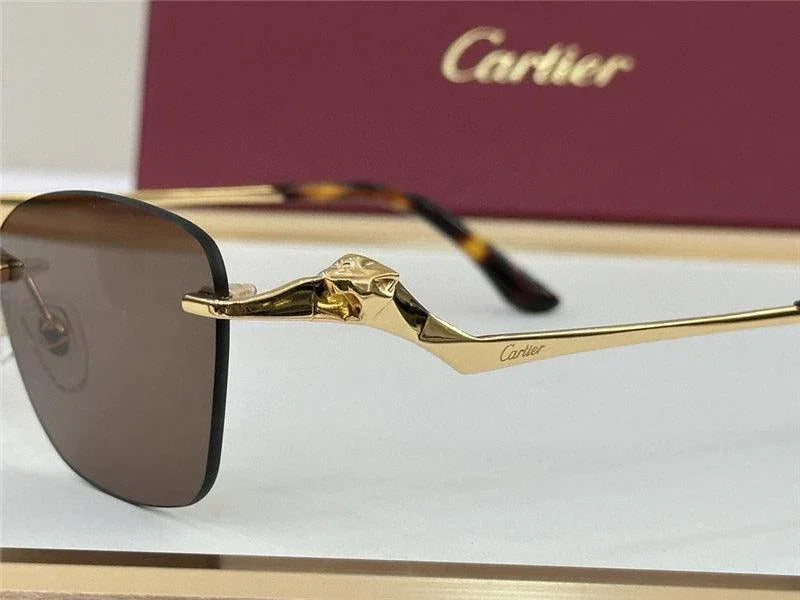 PANTHÈRE DE CARTIER CT 0120 - Platinum-Gold Sunglasses 👑