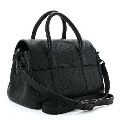 Natural Grain Small Bayswater Satchel Black
