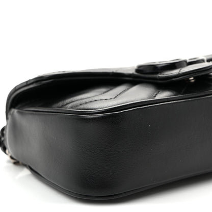 Calfskin Matelasse Monochrome GG Marmont Chain Belt Bag Black