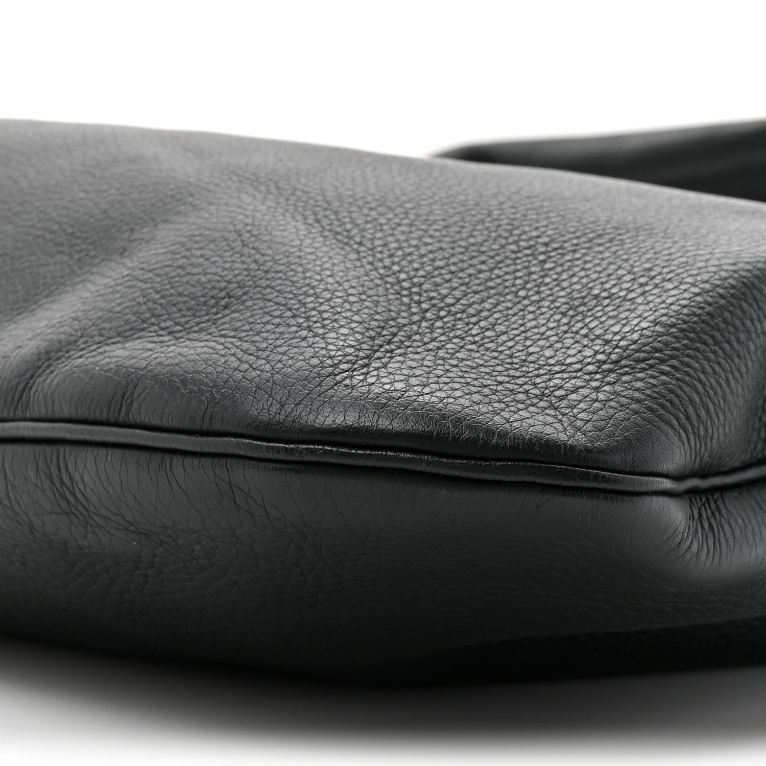 Grained Calfskin Medium Everyday Shoulder Bag Bottle Green