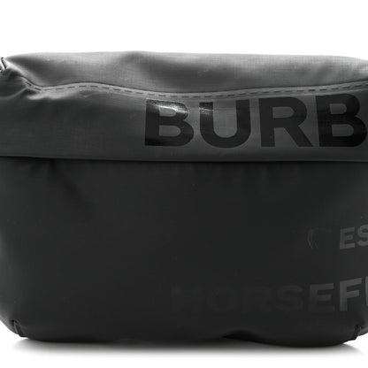 Econyl Horseferry Print Sonny Bum Bag Black