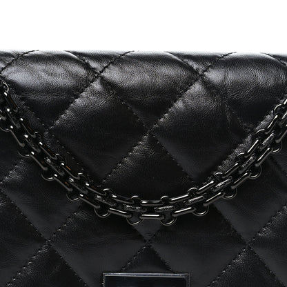 Aged Calfskin Quilted Reissue Wallet On Chain WOC So Black
