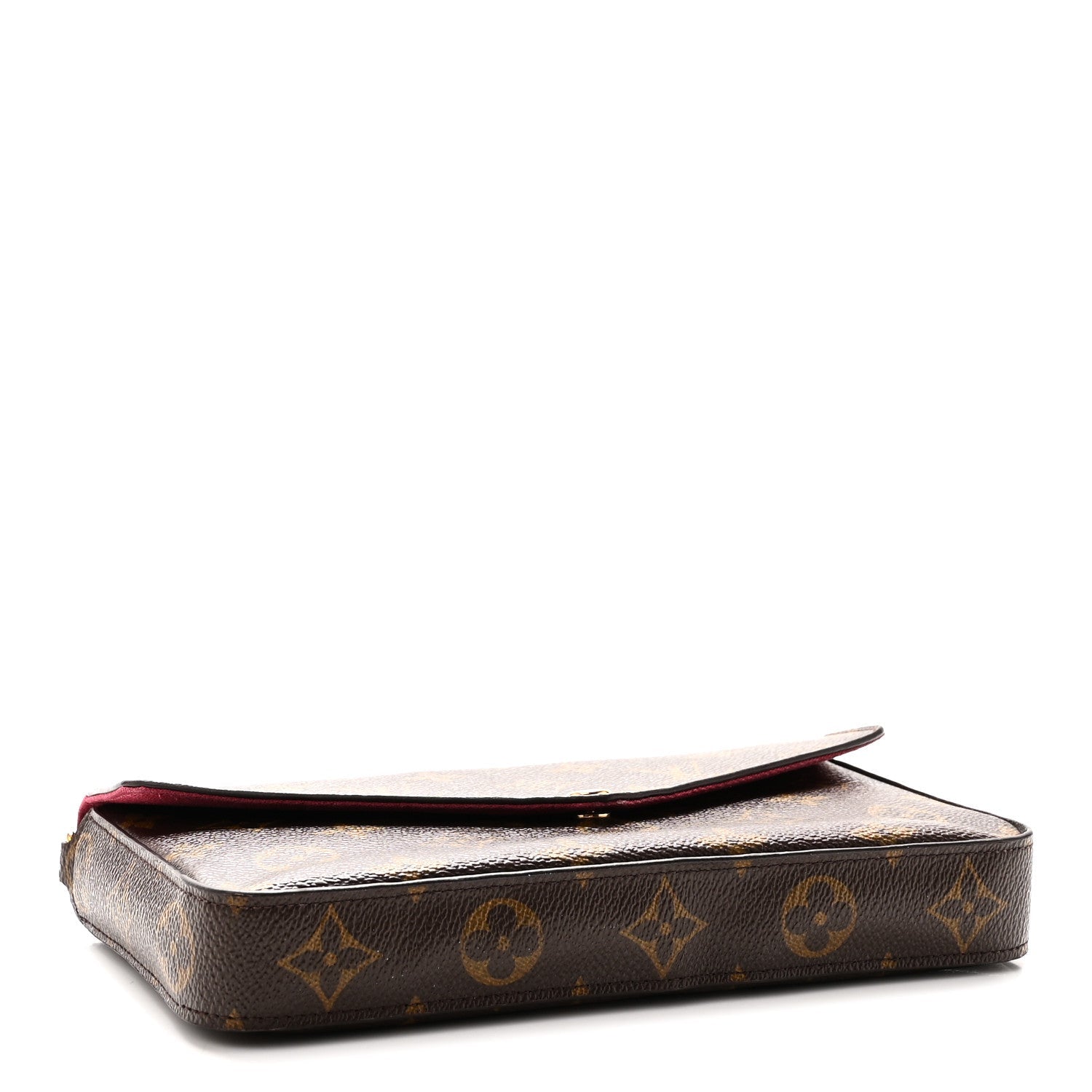 Monogram Pochette Felicie Chain Wallet Fuchsia
