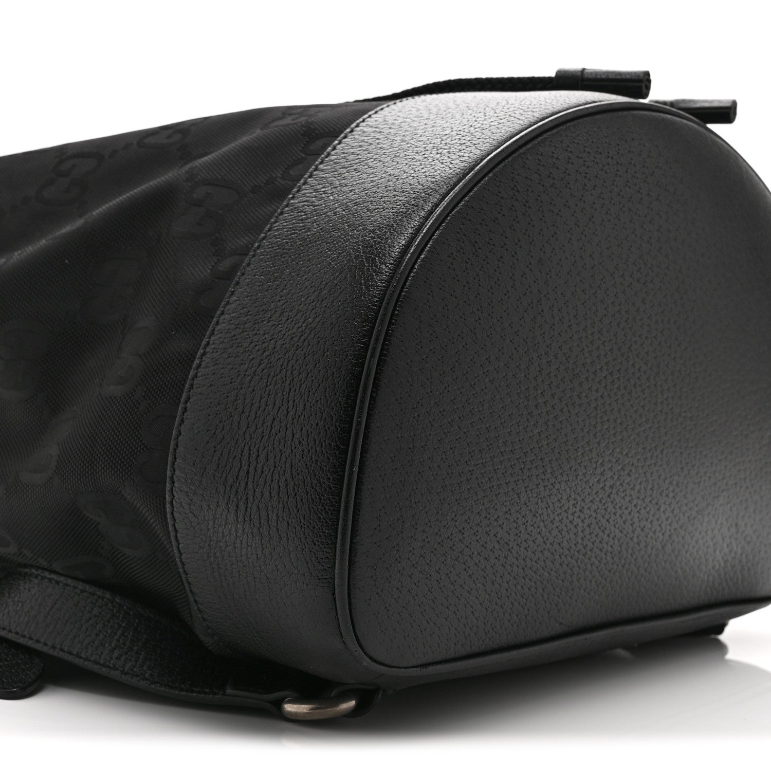 Econyl Nylon Monogram Off The Grid Drawstring Bucket Backpack Black