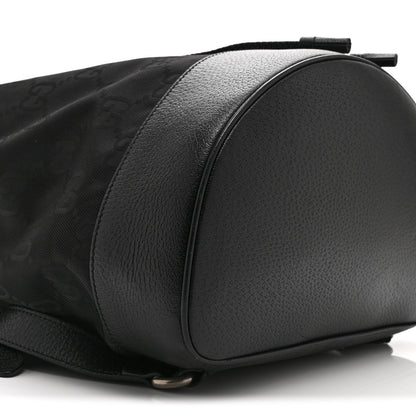 Econyl Nylon Monogram Off The Grid Drawstring Bucket Backpack Black