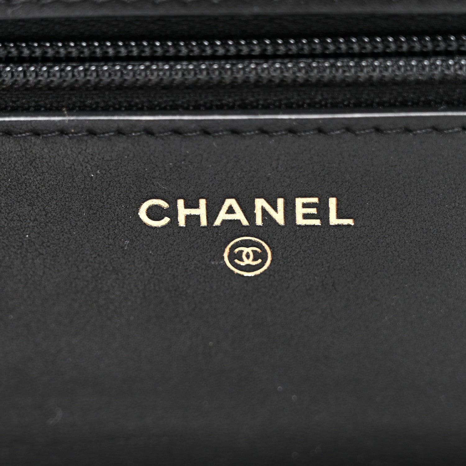 Aged Calfskin Quilted Lucky Charms 2.55 Reissue Wallet On Chain WOC Black