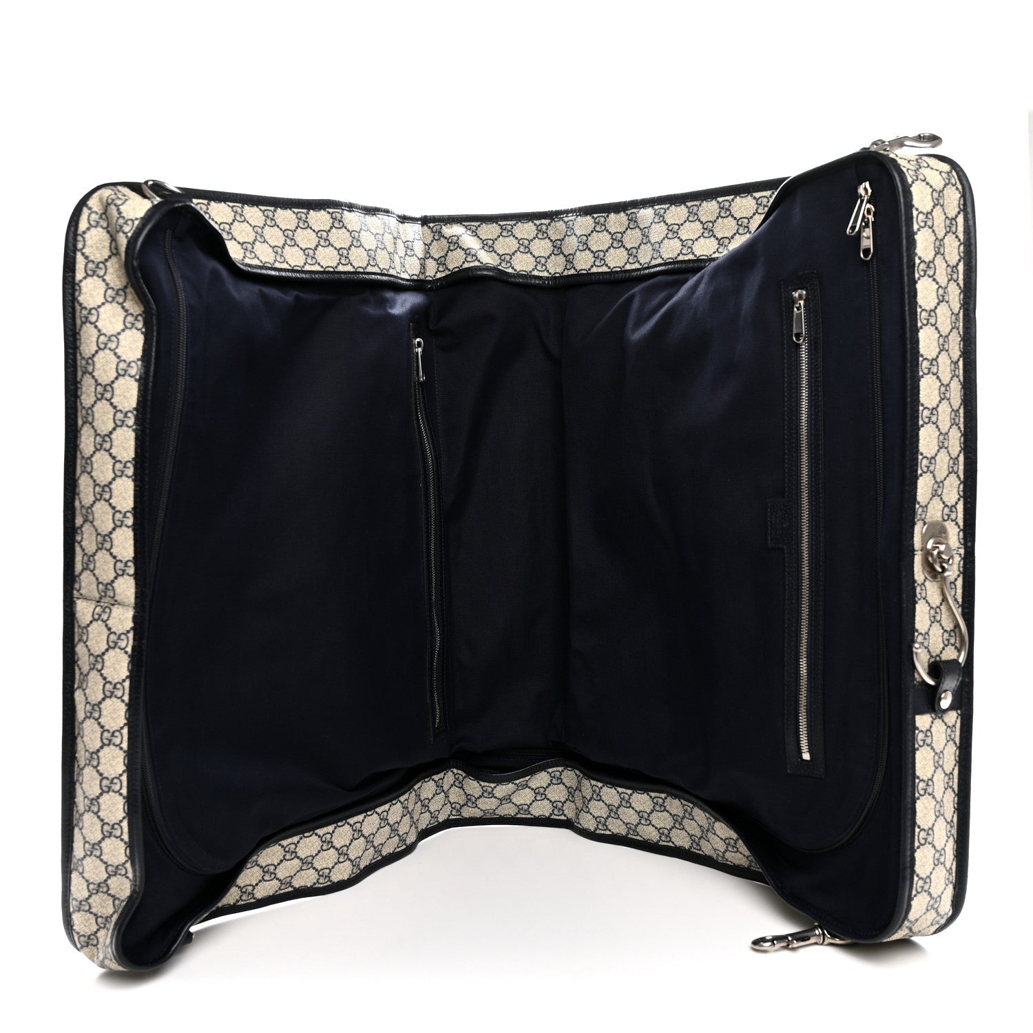 GG Supreme Monogram Web Savoy Garment Bag Beige Blue