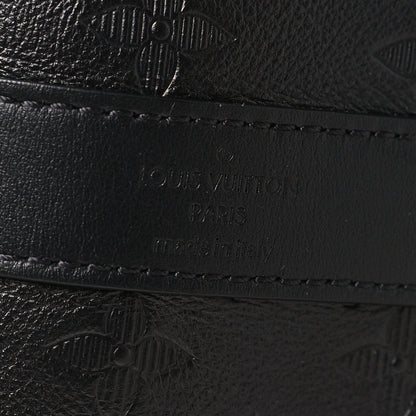 Calfskin Shadow Monogram Keepall Bandouliere 50 Black