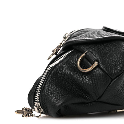 Grained Calfskin Mini Snat Pack Gunslinger Waist Bag Black