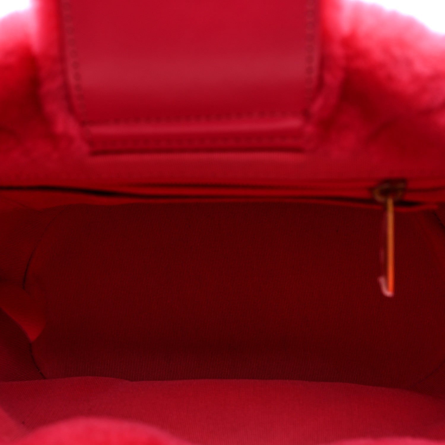 Shearling Quilted Bucket Bag Fuchsia