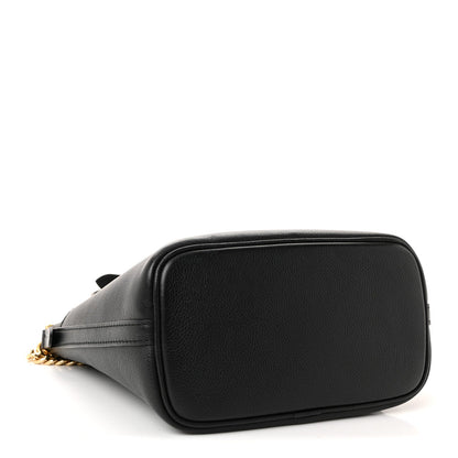 Calfskin Lock and Walk Bucket Black